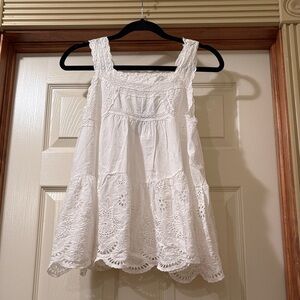 Impressions White Lace Tank Top